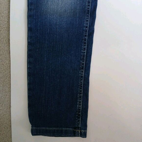GS115 Men's Streetwear Urban Blue Jean Size 36 Distressed Medium Wash Zip Button - Picture 5 of 16